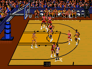 Bulls Vs Blazers and the NBA Playoffs screenshot 3 for Sega Genesis